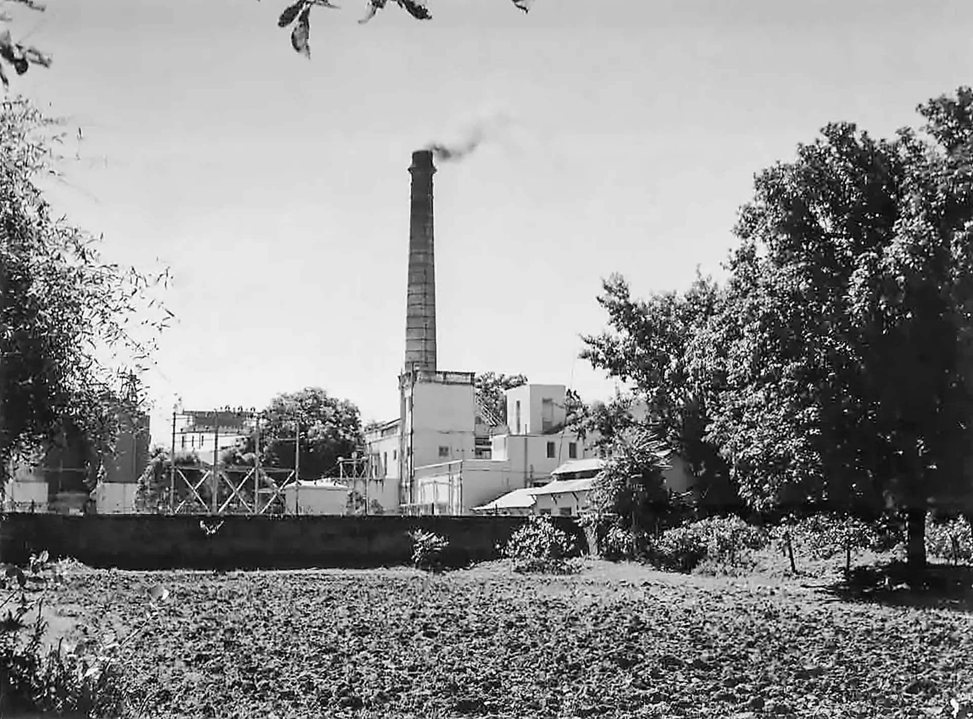 Mill chimney at a Mafatlal unit, from the company archive