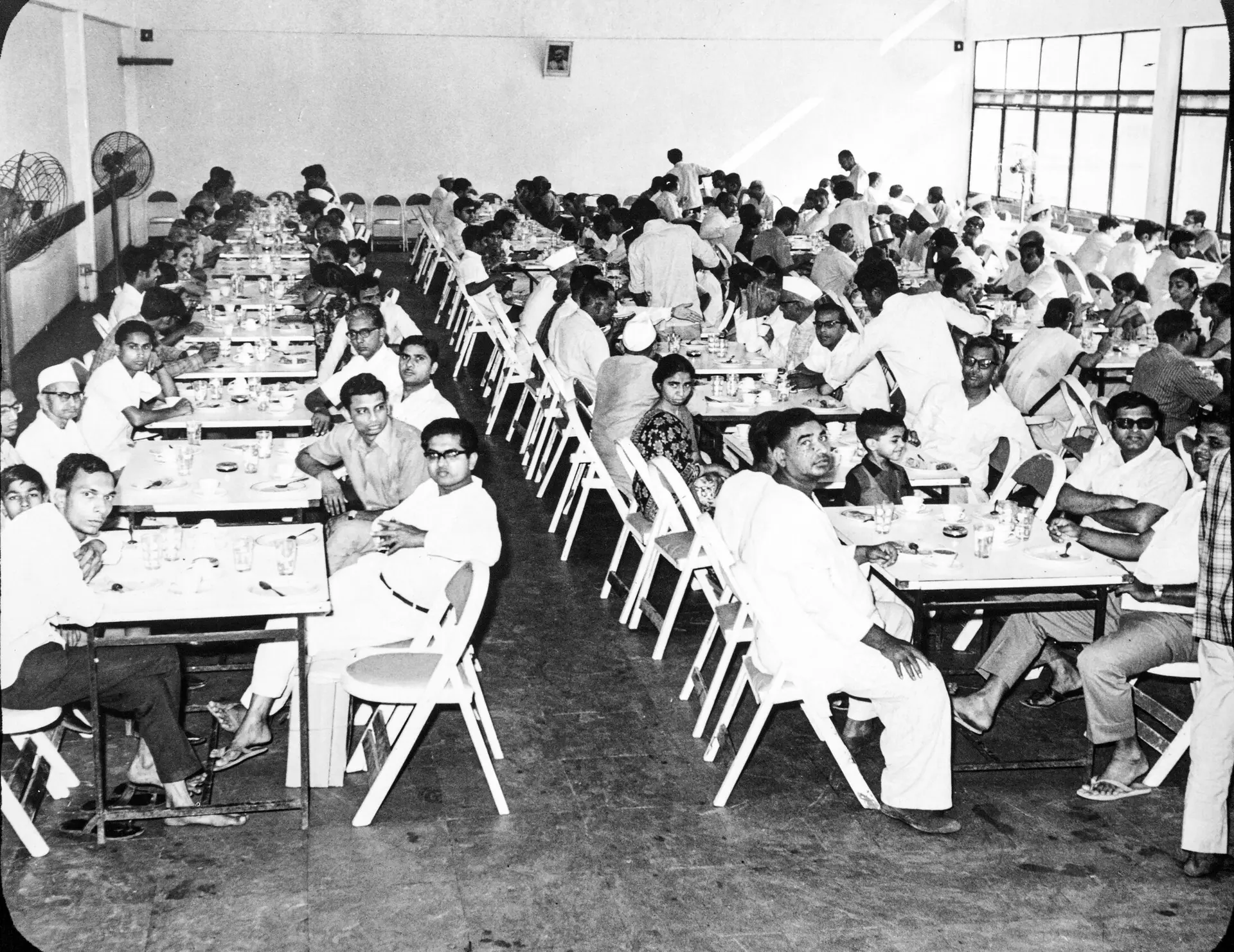 Mafatlal employees and families at a company gathering, from the archive