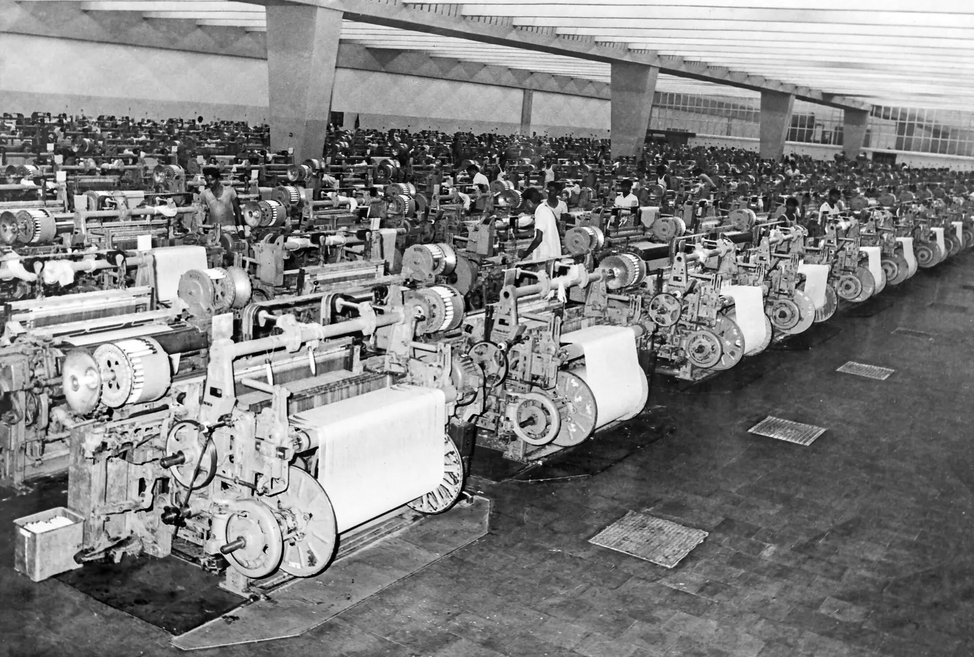 Weaving shed at a Mafatlal mill, from the company archive